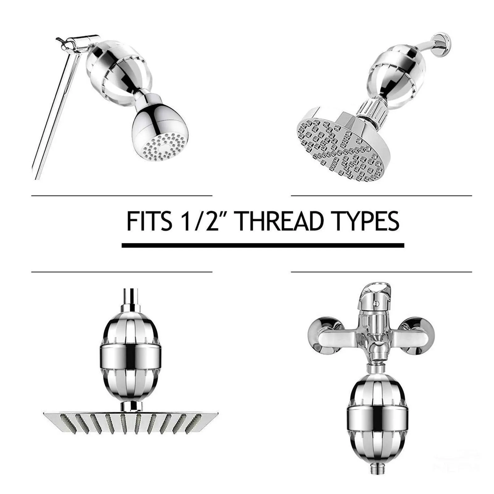 Фото 15-Stages Shower Head Filter Purifier Softener Water Chlorine Removal Обустройство дома 15-Stages Shower Head Filter Purifier Softener Water Chlorine Removal Обустройство дома