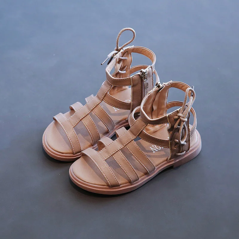 

Girls Sandals 2022 Summer New Open-toed Gladiator Soft-soled Princess Shoes Fashion Beach Shoes Flats Chic Sweet for Party Hot