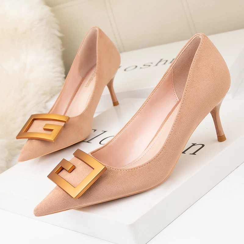 Women's High Heels Pumps Sexy Party Office Ladies 2021 Brand Luxury Designers Woman Thin Heels Pointed Toe Fashion Ladies Shoes