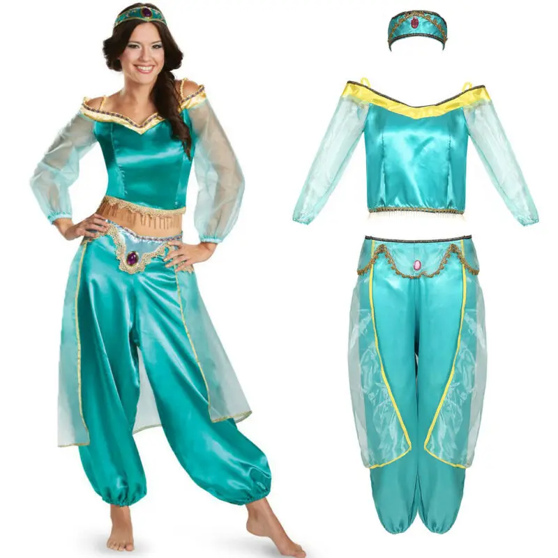 Комплект из 3 предметов для косплея Aladdin принцессы жасмин женские наряды девочек
