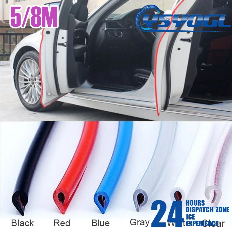 

DIY Car-styling 5M/8M U Type Car Door Edge Rubber Strip Scratch Protector Moulding Strip Protection Strips Sealing Anti-rub