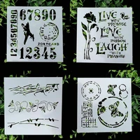 12pcs diy layering stencil embossing scrapbooking craft wall painting template suitable for pigment hand painting decor