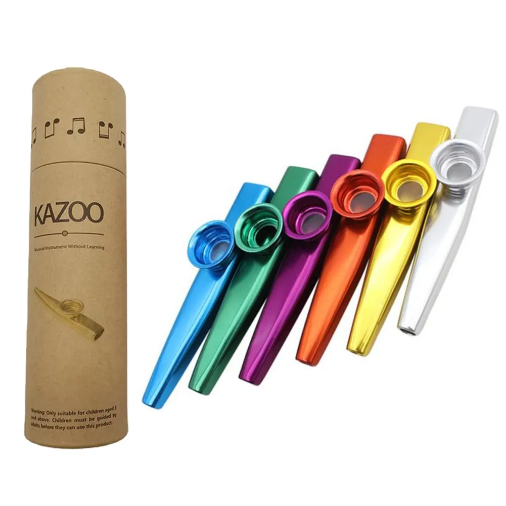 

Portable Beginner Flute Instrument Metal Kazoo Woodwind Musical Instruments Toy Gift Box Music Lovers Woodwind Instrument