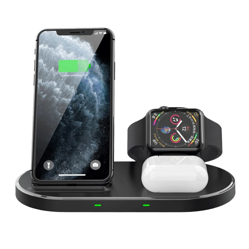 

3 in115W Wireless Charger Charging Dock Station for Apple Watch iPhone Air Pods Samsung Galaxy S20 Note10 Wireless Charger
