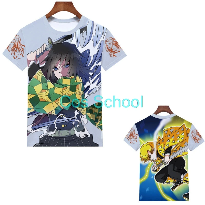 Потому что школьная футболка Demon Slayer Kimetsu no Yaiba футболка Tomioka Giyuu Kochou Shinobu Rengoku Kyoujurou футболки унисекс