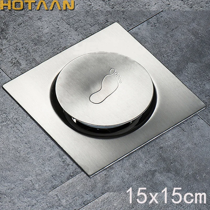 Бесплатная доставка 15*15 см квадратный из нержавеющей стали душевой пол слив
