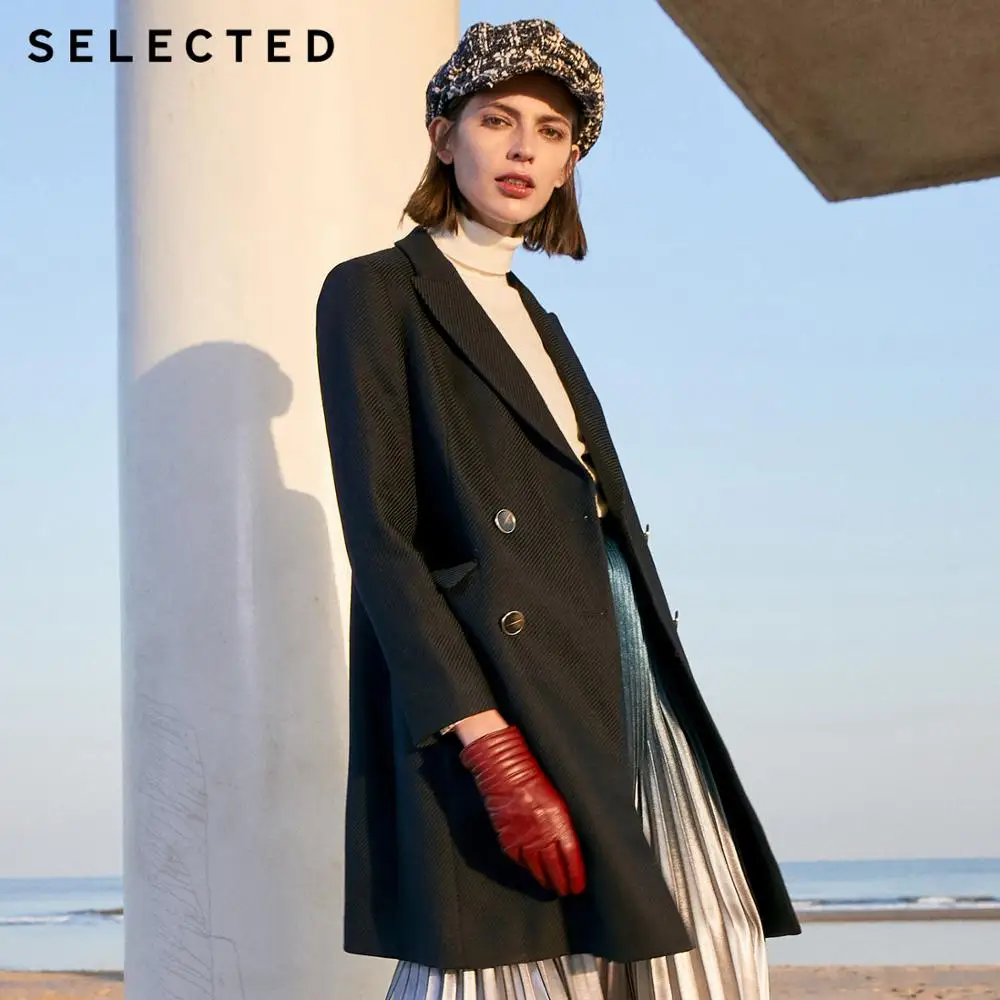 

Женское зимнее пальто из 100% шерсти, G | 419427517