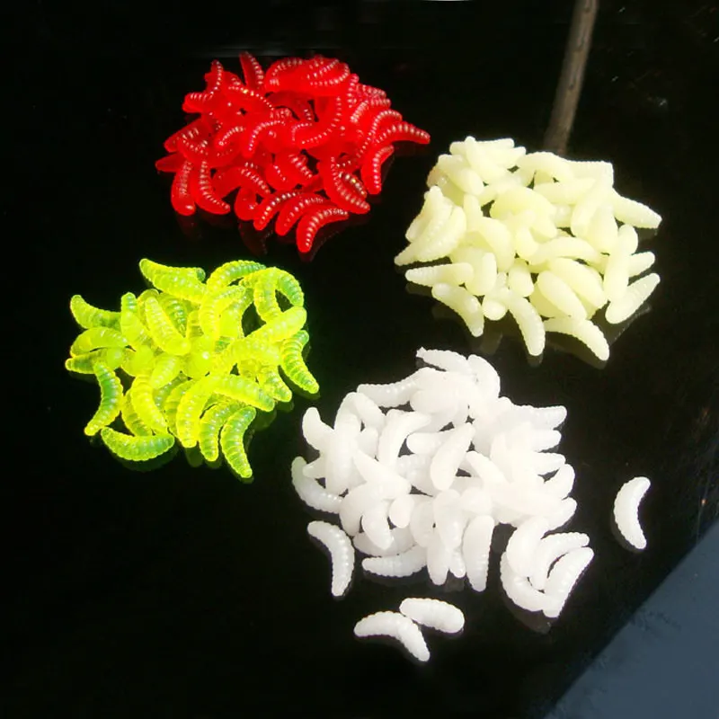 

10pcs/ outdoor Winter fishing Bionic soft bait aphid 2cm/0.5g Artificial Manufacturing Soft bait sink Fishing accessories lure