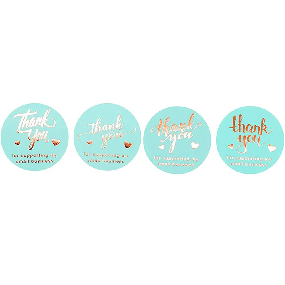 

Blue Thank You Stickers Scrapbooking Seal Labels Small Business Handmade Sticker For Valentine's Day Gift Decor Stationery