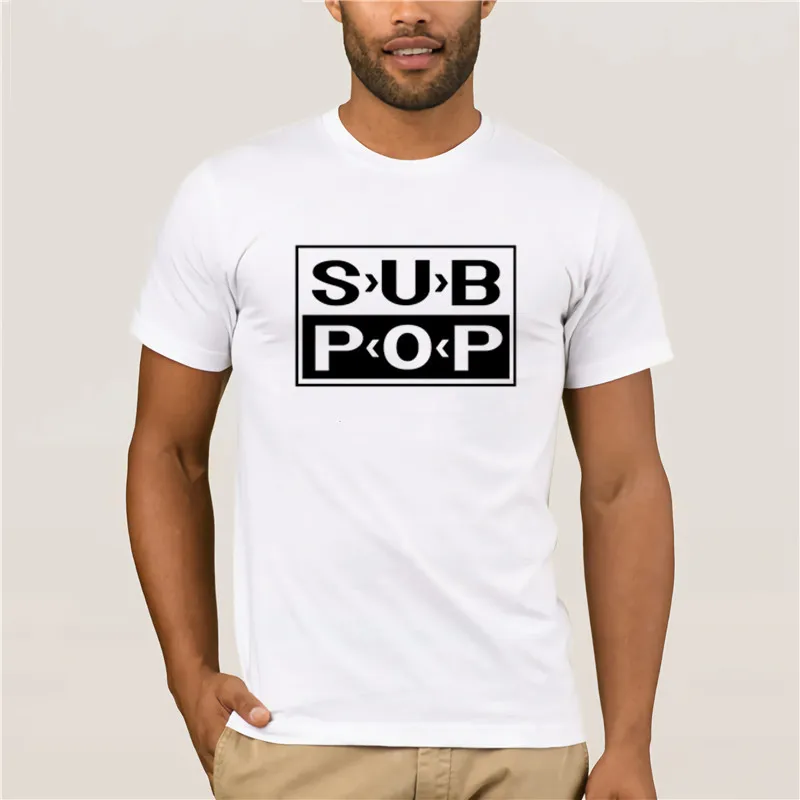 SUB POP футболка запись рок музыки символ для мужчин s лето| |