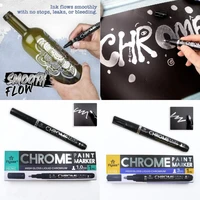 silver art liquid mirror chrome markers pen marker pens 0 71 03 0mm fade proof metal permanent paint craftwork pen accessories