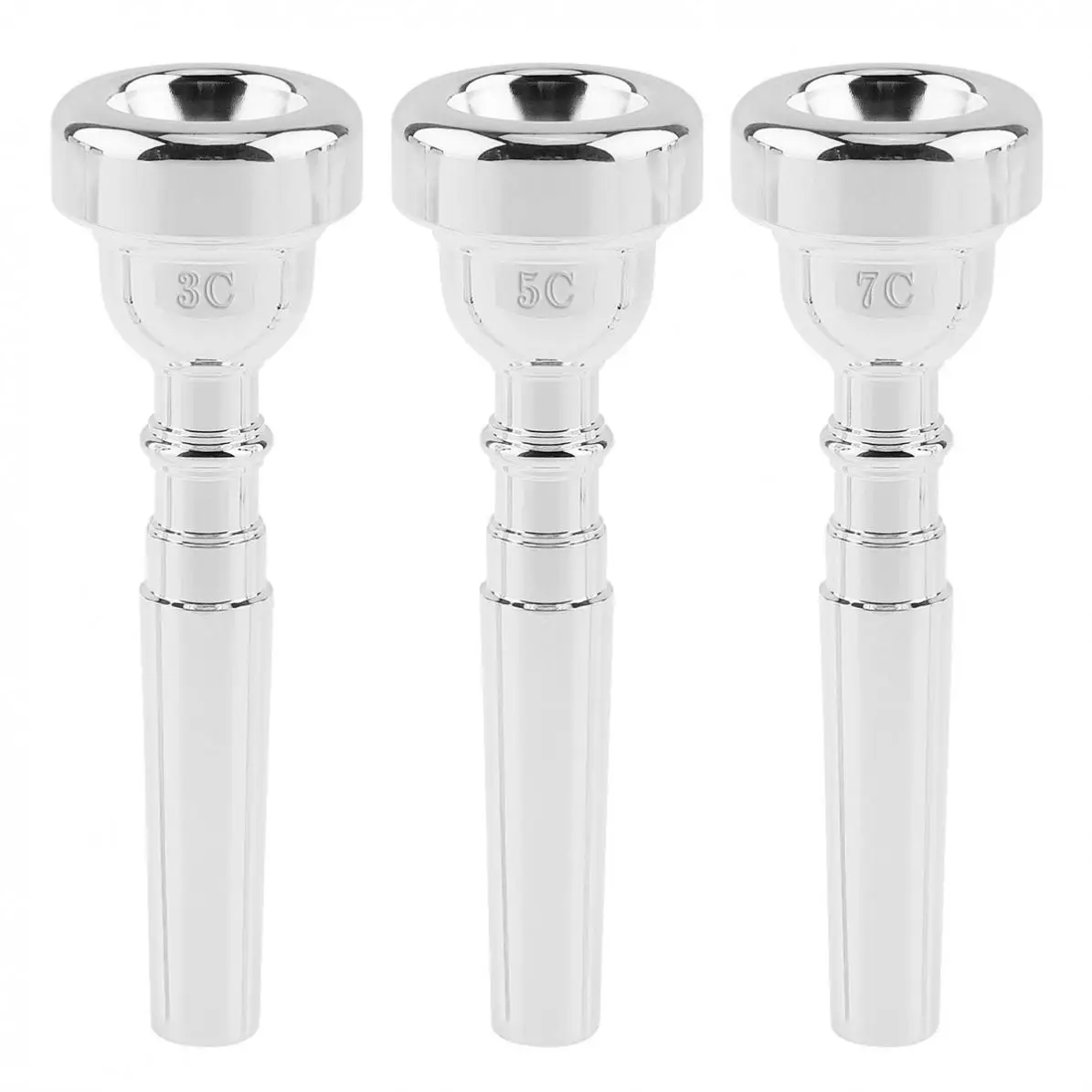 Trumpet Mouthpiece 3C 5C 7C Silver Plated Copper Alloy Professional with Rich Tone | Спорт и развлечения