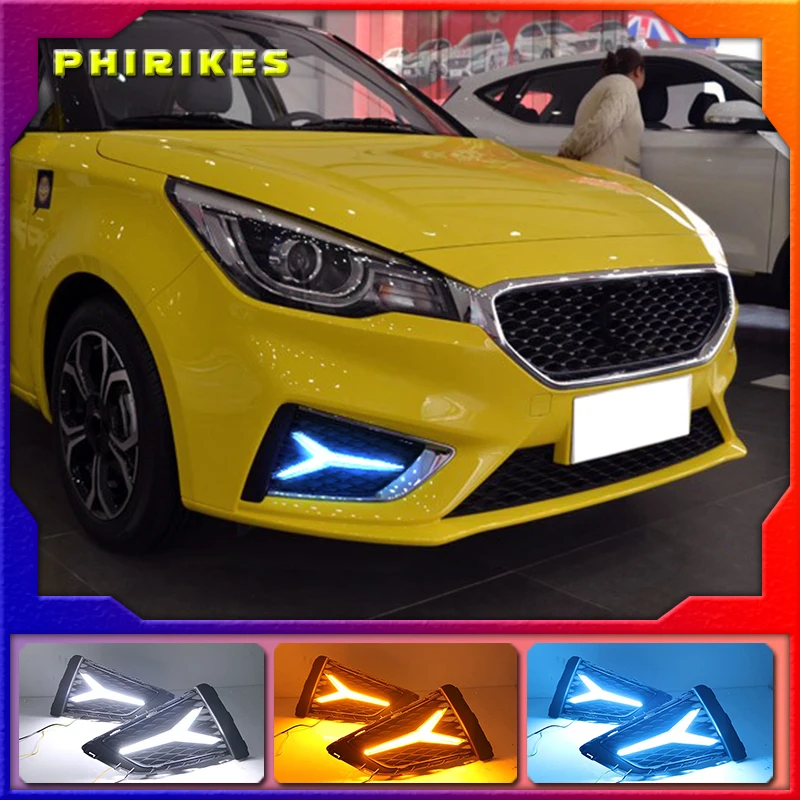 

Светодиодный ные дневные ходовые светильник DRL + Противотуманные фары для MG3 MG 3 2017 2018