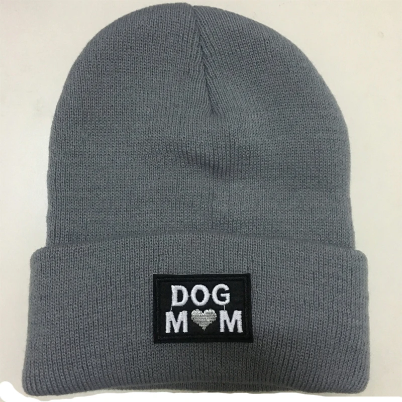 Подгонянные вязанные собачьи бирки для мамы женская кепка зимние дышащие