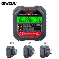 gvda socket tester outlet detector circuit breaker finders ground zero line us uk eu plug polarity phase check instruments