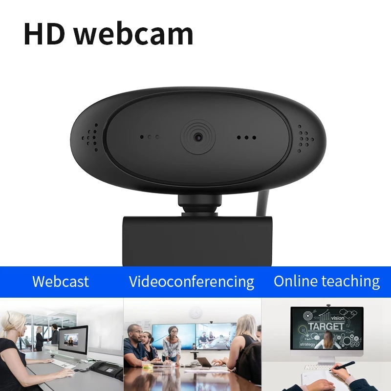 U02 1080P Full HD веб камера встроенный микрофон USB2.0 вызова 360 градусов клип база