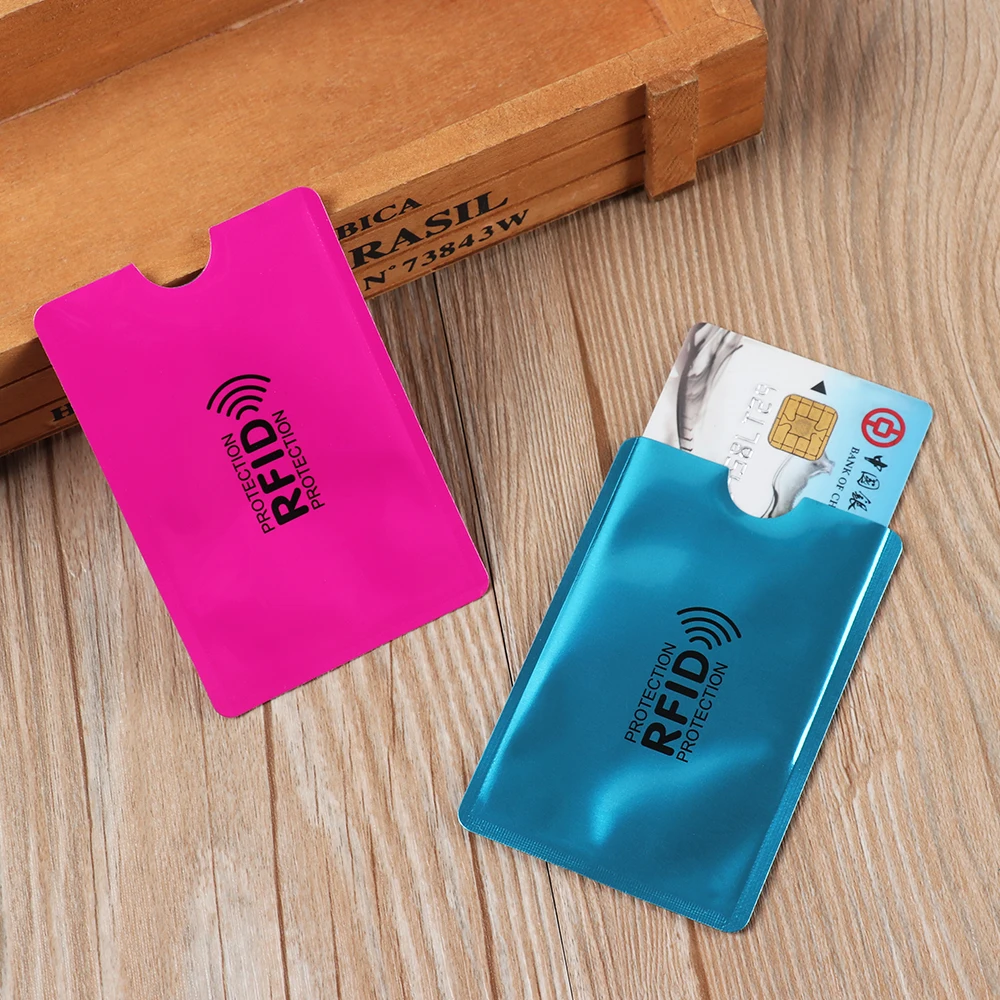 Анти Rfid кошелек блокирующий считыватель Блокировка банк держатель для карт Id
