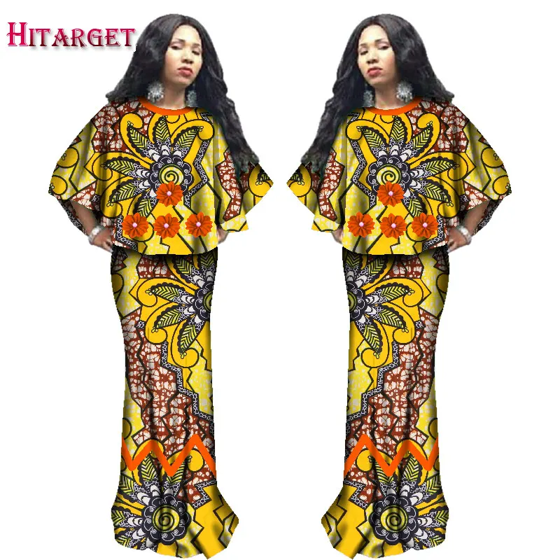 Hitarget 2020 Осенняя африканская Женская одежда комплект из 2 частей Дашики вощеный