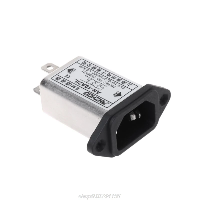 IEC320-C14 IEC фильтр Мужской Разъем Панель крепление Мощность линейный EMI фильтры J09 21