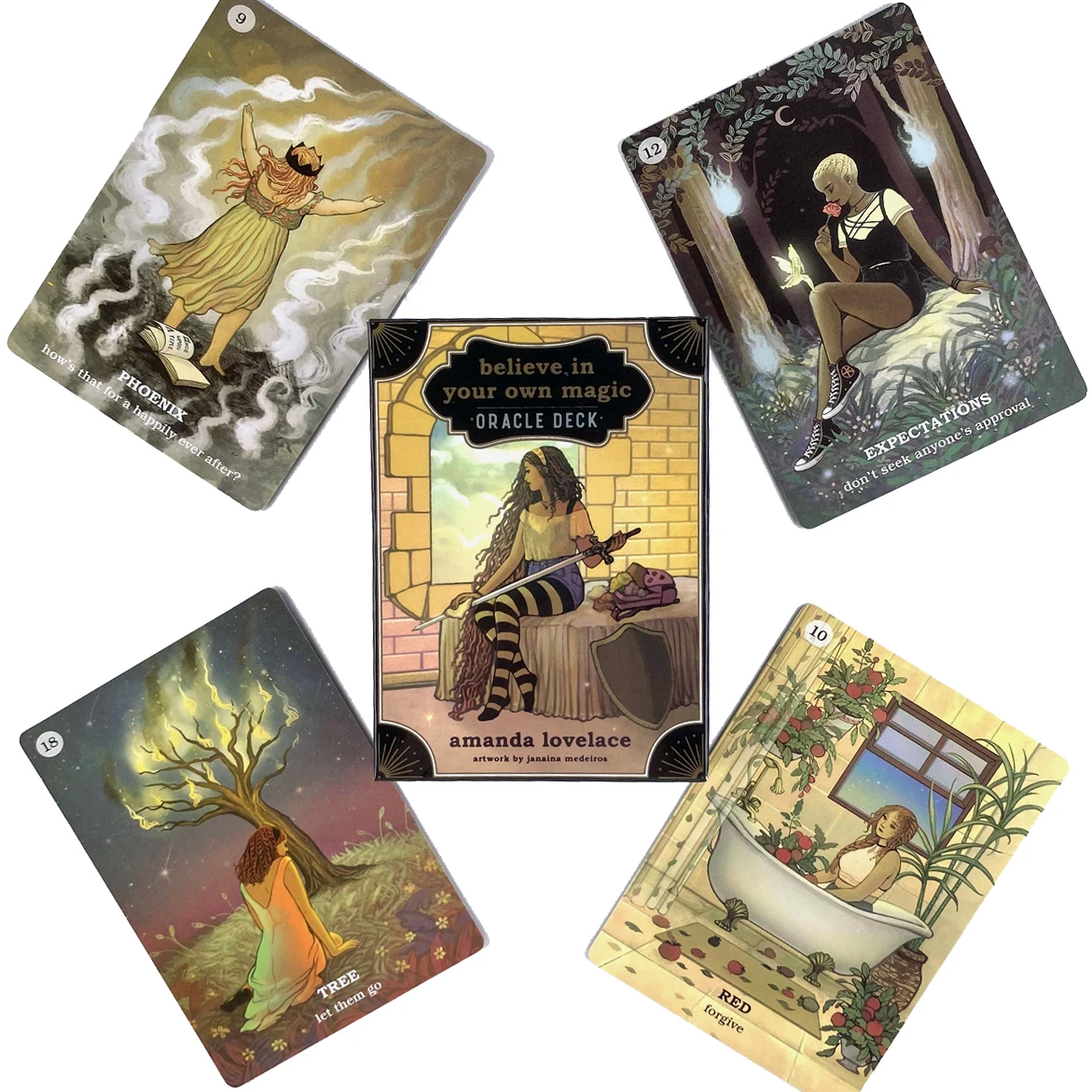 

Believe In Your Own Magic Oracle Cards Leisure Party Table Game High Quality Fortune-telling Prophecy Tarot Deck With Guide Book