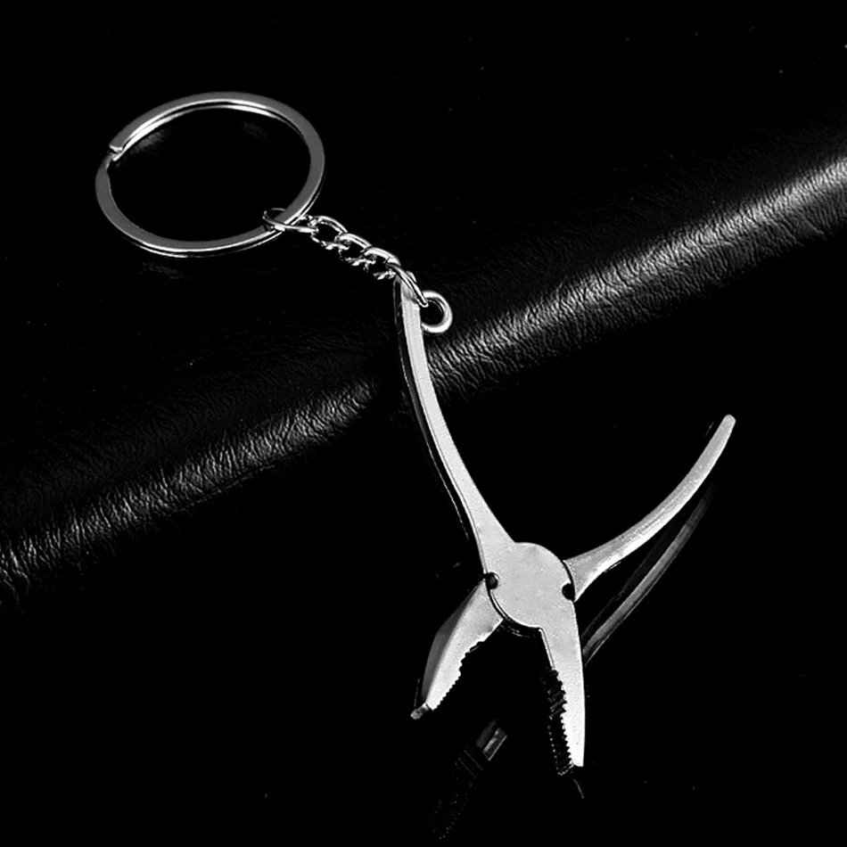 Мини Регулируемый металлический ключ для инструмента брелок ключей кольцо