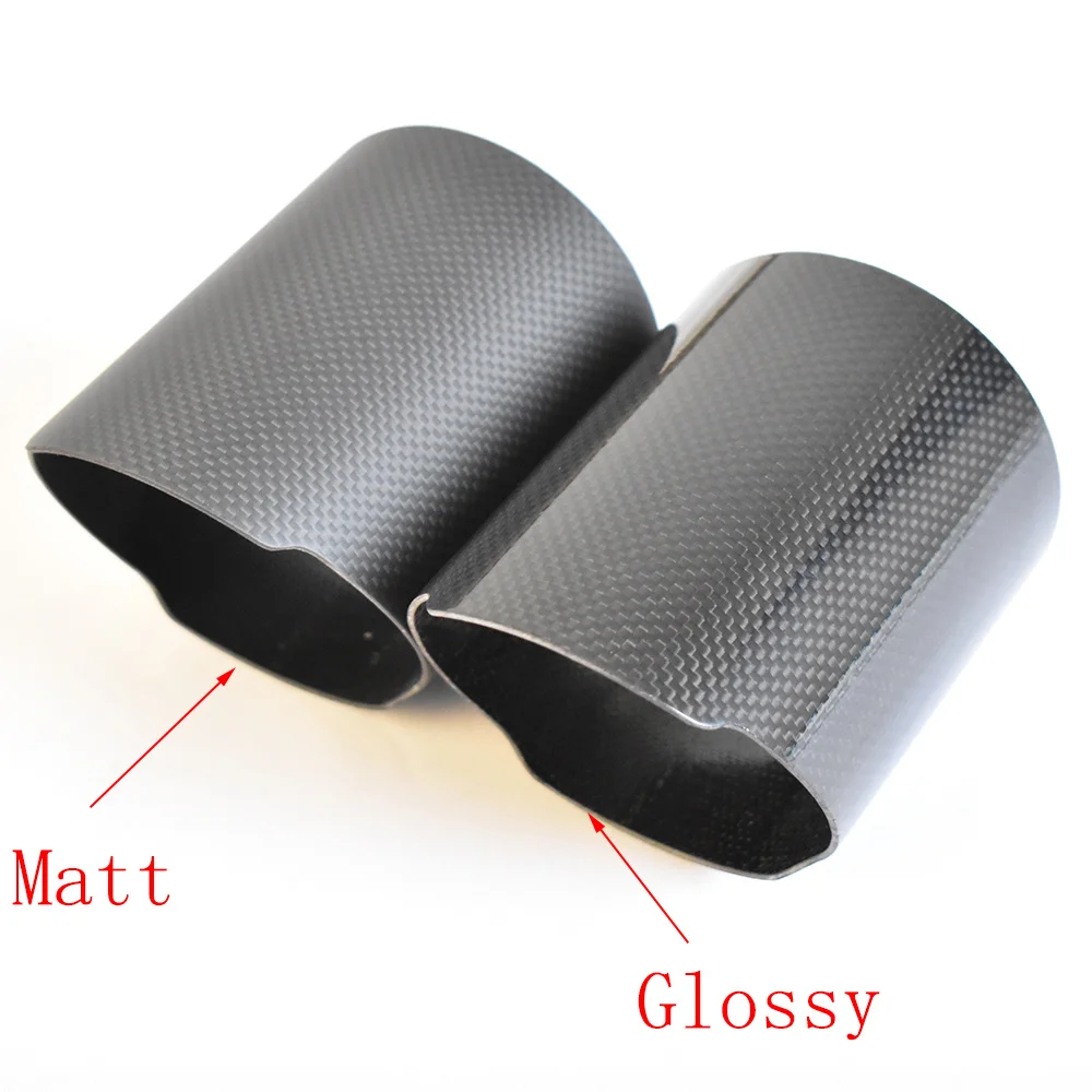 

General housing of automobile exhaust pipe, bright and matte exhaust port, straight edge, carbon fiber muffler, 1 piece.