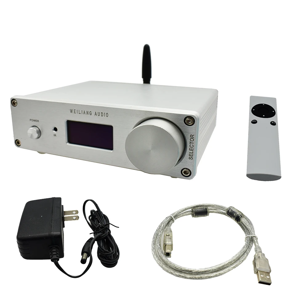 Двойной AK4493EQ DSD ЦАП Bluetooth 5,0 APTX-HD беспроводной плеер коаксиальный волоконный цап поддержка XMOS Amanero USB с OLED дисплеем T0804