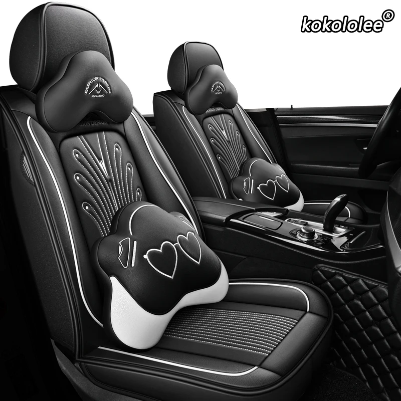 Кожаный чехол для автомобильного сиденья kokololee vw golf 4 5 6 Volkswagen polo sedan 9n passat b5 b6 b7 Tiguan
