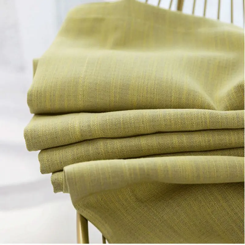 Простая желто серая льняная занавеска плотные шторы для спальни скандинавские