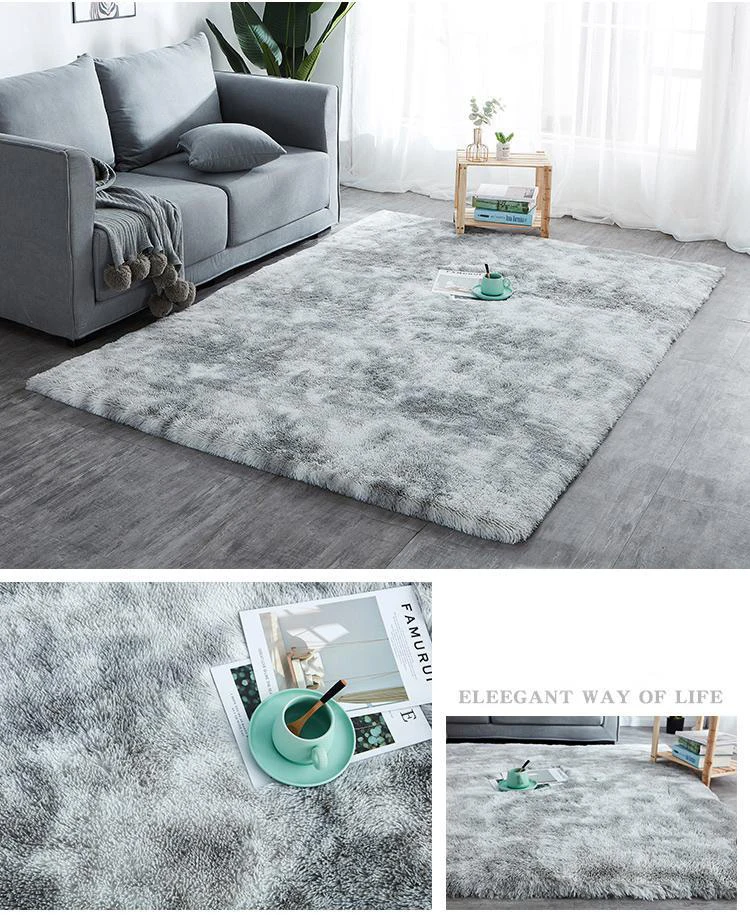 Ультрамягкий ковер с завязкой окрашенные плюшевые мягкие коврики для гостиной
