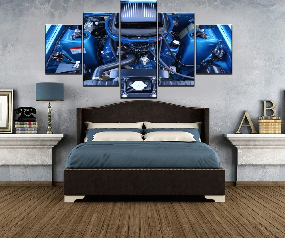 

5 Pieces HD Printed Ford Falcon GT Engine Painting Canvas Wall Art Picture Home Decoration Living Room Canvas Painting Decor