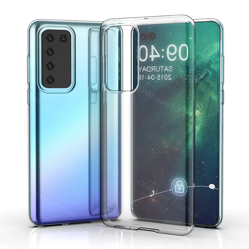 Чехол для Huawei Mate 30 P20 P30 P40 Lite E прозрачный силиконовый бампер из ТПУ мягкий чехол P