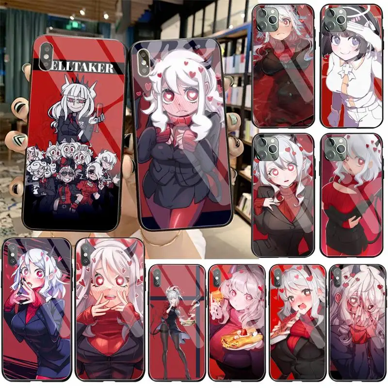 

YJZFDYRM helltaker Puzzle game Shell Phone Case Tempered Glass For iPhone 11 Pro XR XS MAX 8 X 7 6S 6 Plus SE 2020 case