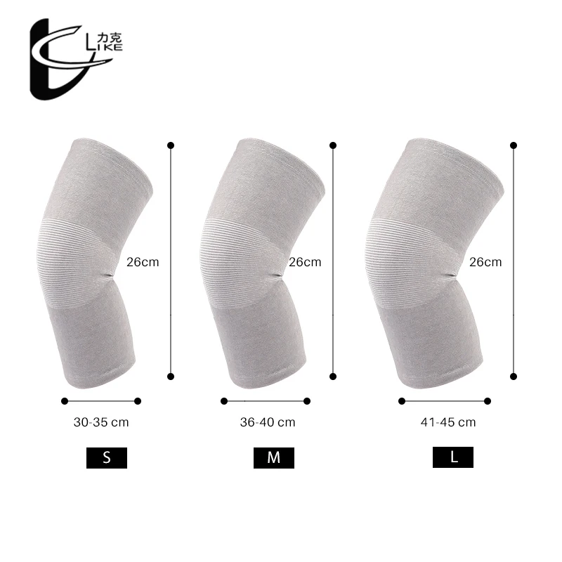 Бамбуковый уголь наколенники Поддержка зима теплая Толстая шерсть флис genouillere pour