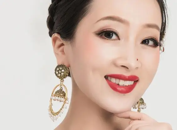 earrings Индийские пакистанские аксессуары для танцев, женские серьги для танцев, головной убор - Цвет: earrings