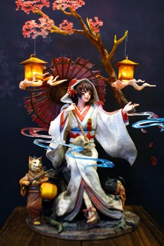 Набор для гаража белая форма из смолы ручной работы WF2020 зимняя маленькая скраб