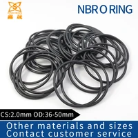 rubber ring black nbr sealing o ring cs2 0mm od 363738394041424344454647484950mm o ring seal gasket ring washer