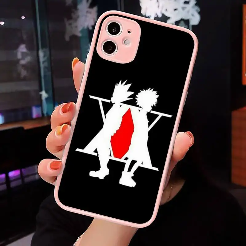 

Hunter x Hunter HXH Anime Gon Freecss Phone Case Pink matte transparent For iPhone 7 8 x xs xr 11 12 pro plus max mini Clear