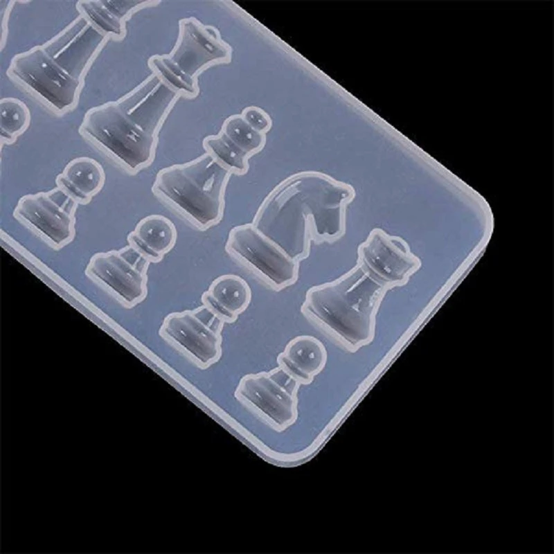 

Chess Board Silicone Resin Mold 2Pcs Chess Silicone Mold for Resin Casting Craft N58F
