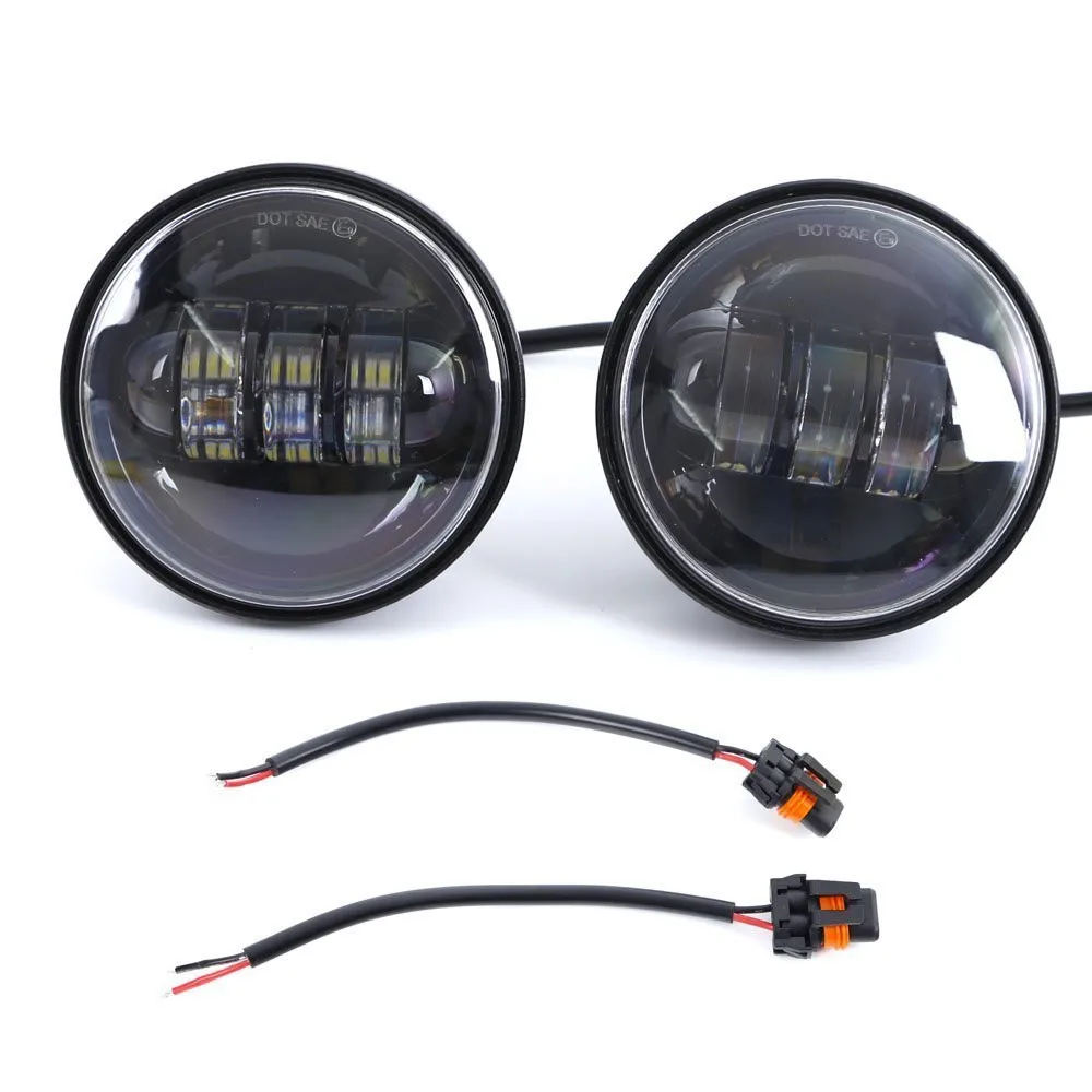 

4.5" Motorcycle 4.5 Inch LED Fog Lights Projector Auxiliary motor Headlight Passing Fog Light Lamps With DRL
