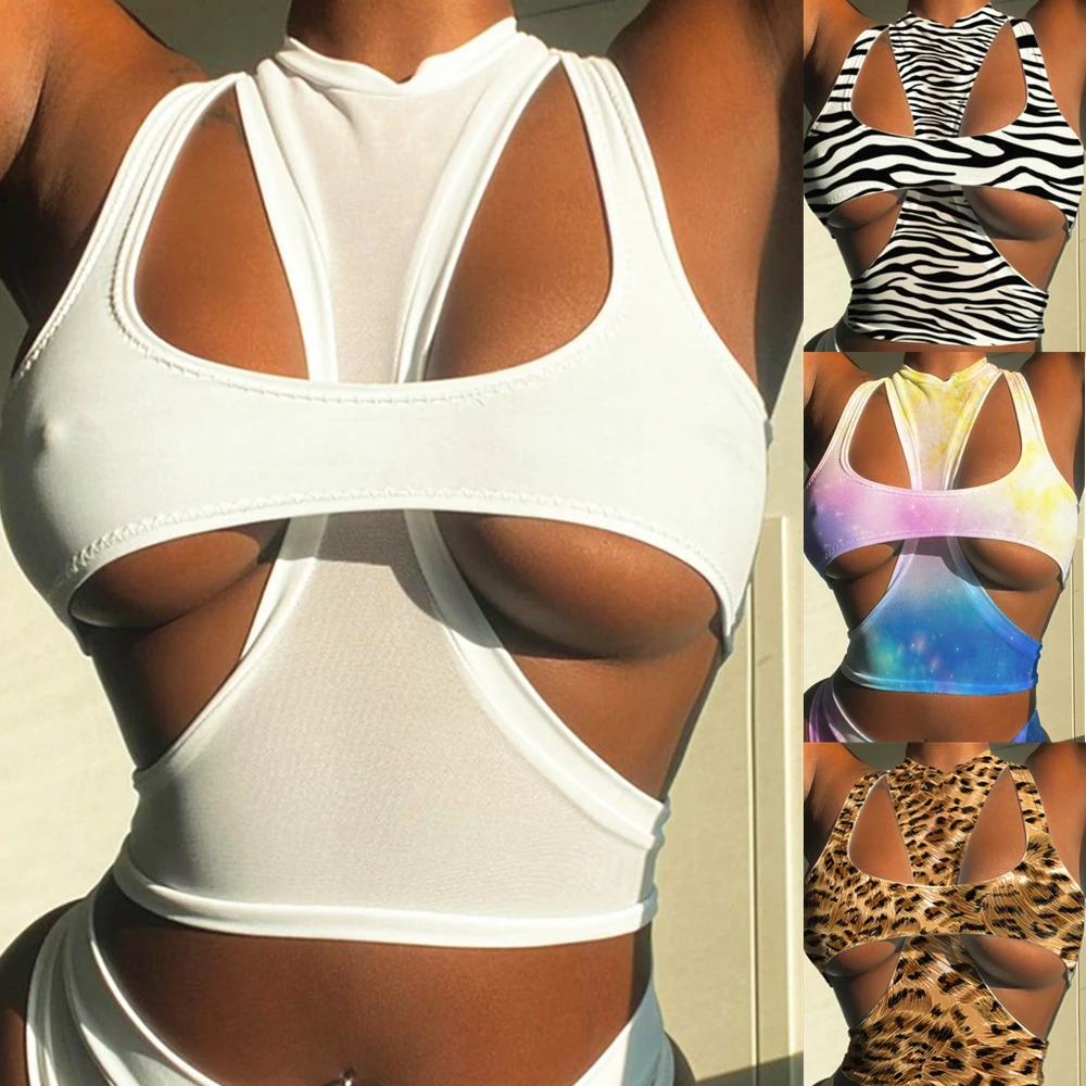 

Women's 2022 New Fashion Solid Color Sexy Halter Crop Top Y2k Fashion Cami