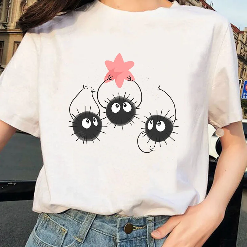 Фото Тоторо стиль Харадзюку Каваий футболка для женщин Ullzang в виде милого героя аниме