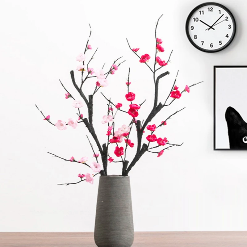 

1pcs fake plum blossoms and white plum artificial plum blossom branches for wedding and home decoration matching S7A7870