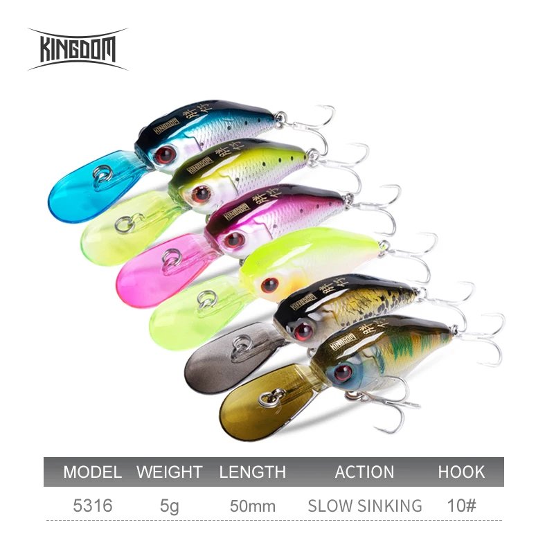 Наживка для рыбы Kingdom Crankbait Isca искусственная Jerakbait медленная погружение 50 мм