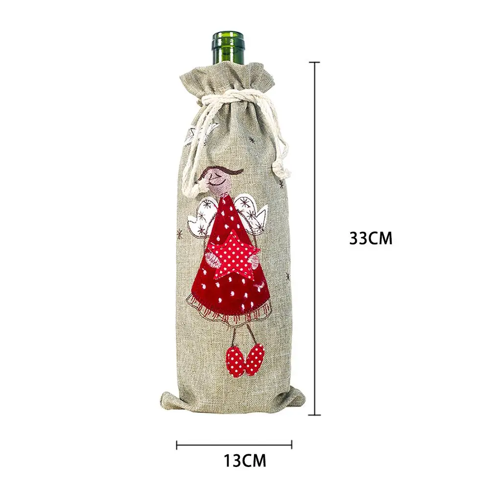 Рождественский чехол для бутылки вина и шампанского|Чехлы винных бутылок| |