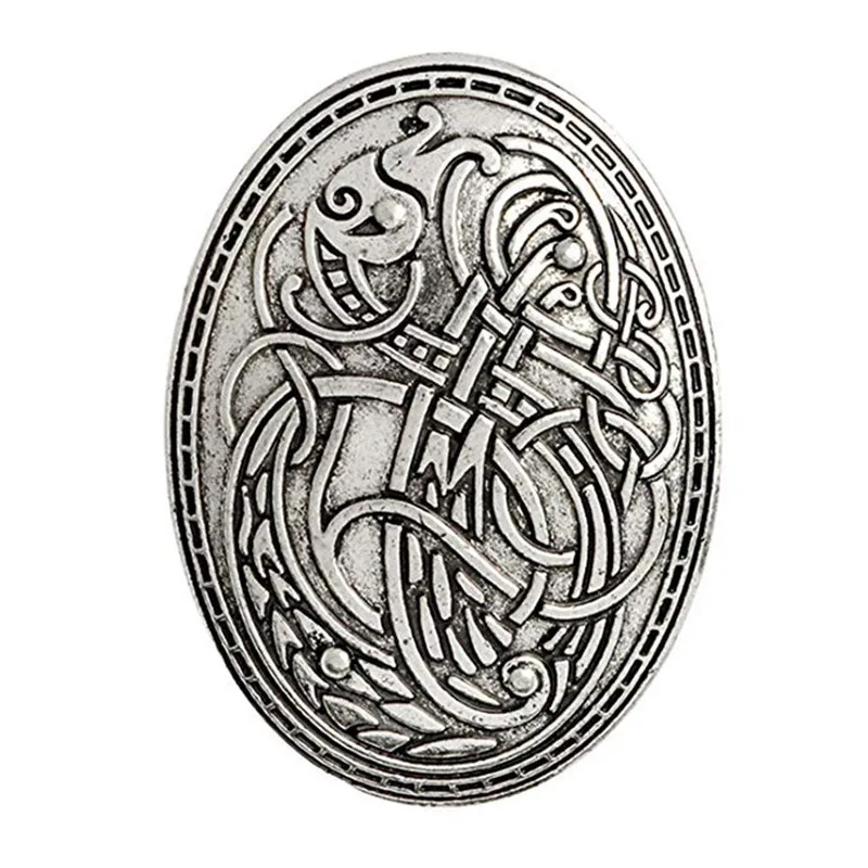 2020 Новый Viking были волк резные Руна в этническом стиле мира брошь Тотем жетон