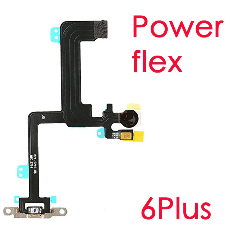 Power Button ON/OFF Switch & LED Flash Light Flex Cable With Bracket Assembly For iPhone 6G 6 Plus images - 6