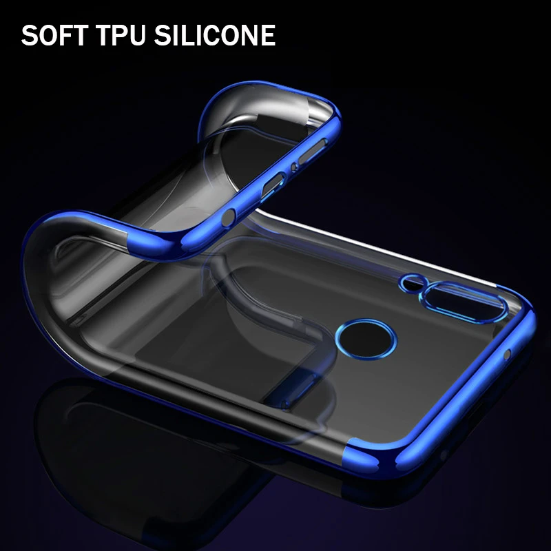 Роскошный Ультратонкий Прозрачный мягкий силиконовый чехол из ТПУ с покрытием