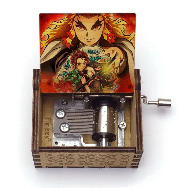 

Anime Demon Slayer Wooden Hand Kimetsu No Yaiba Kamado Nezuko Print Music Theme Gurenge Music Box Caixa De Musica Birthday Gift