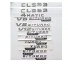 Хромовые буквы CLS53 CLS53s CLS63 CLS63s, эмблема V8 V12 BITURBO 4matic, наклейка для Benz W218 W218 AMG, эмблемы для багажника, крыла
